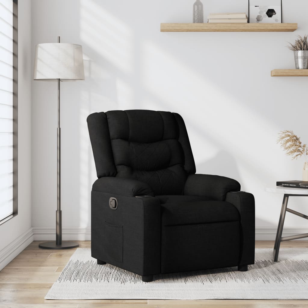 Vetonek Sillón reclinable de tela negro