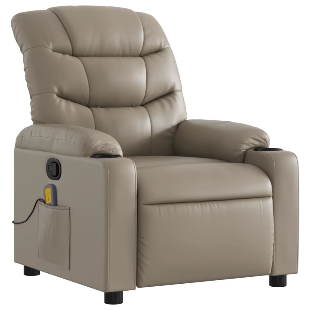 Capuchin color reclining leather massage armchair