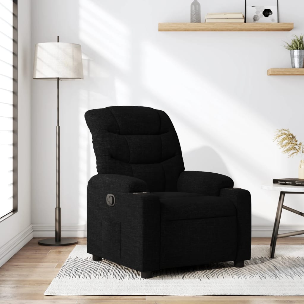 Vetonek Sillón reclinable de tela negro