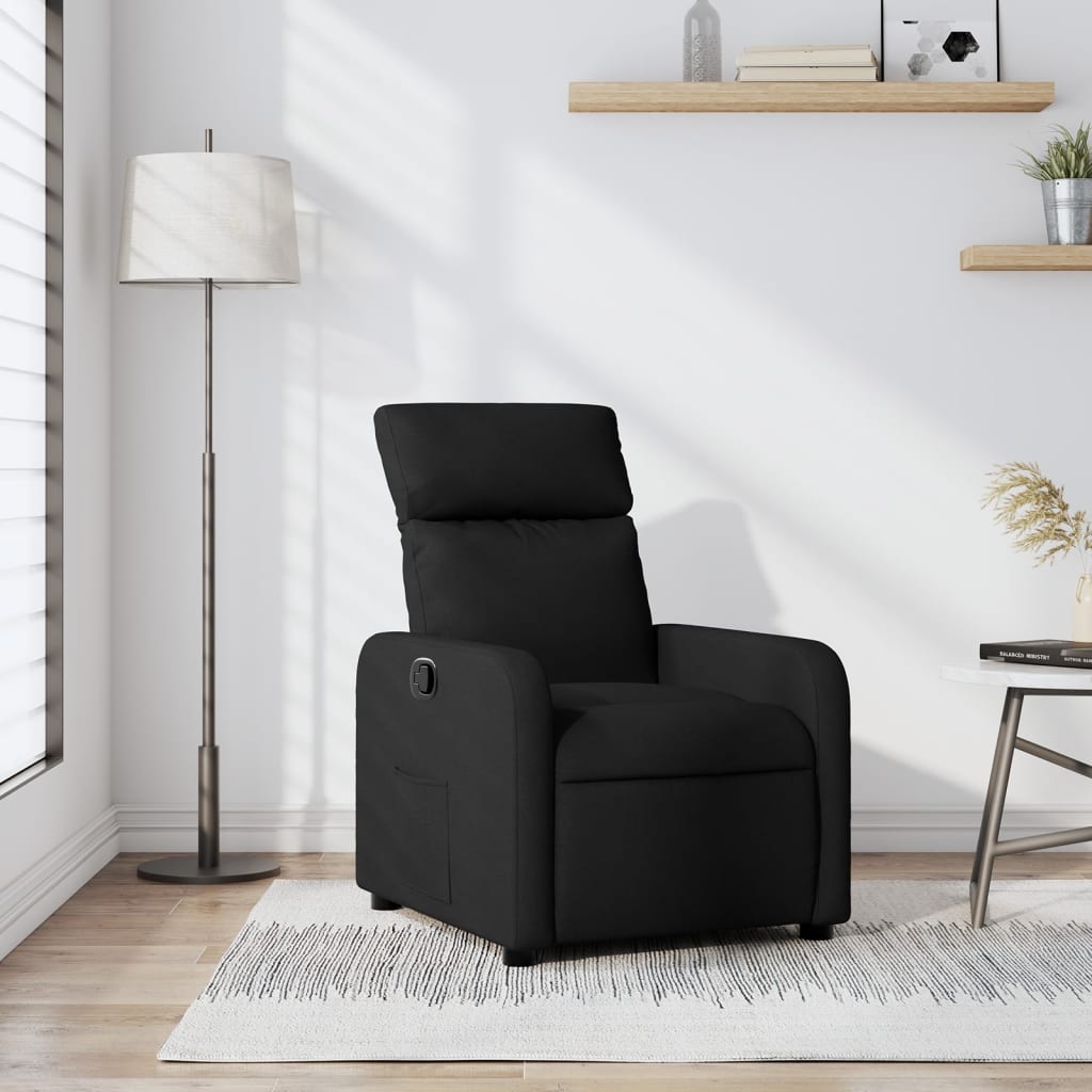 Vetonek Sillón reclinable de tela negro