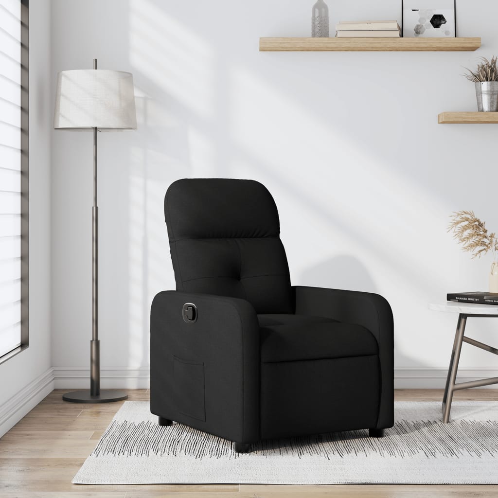 Vetonek Sillón reclinable de tela negro