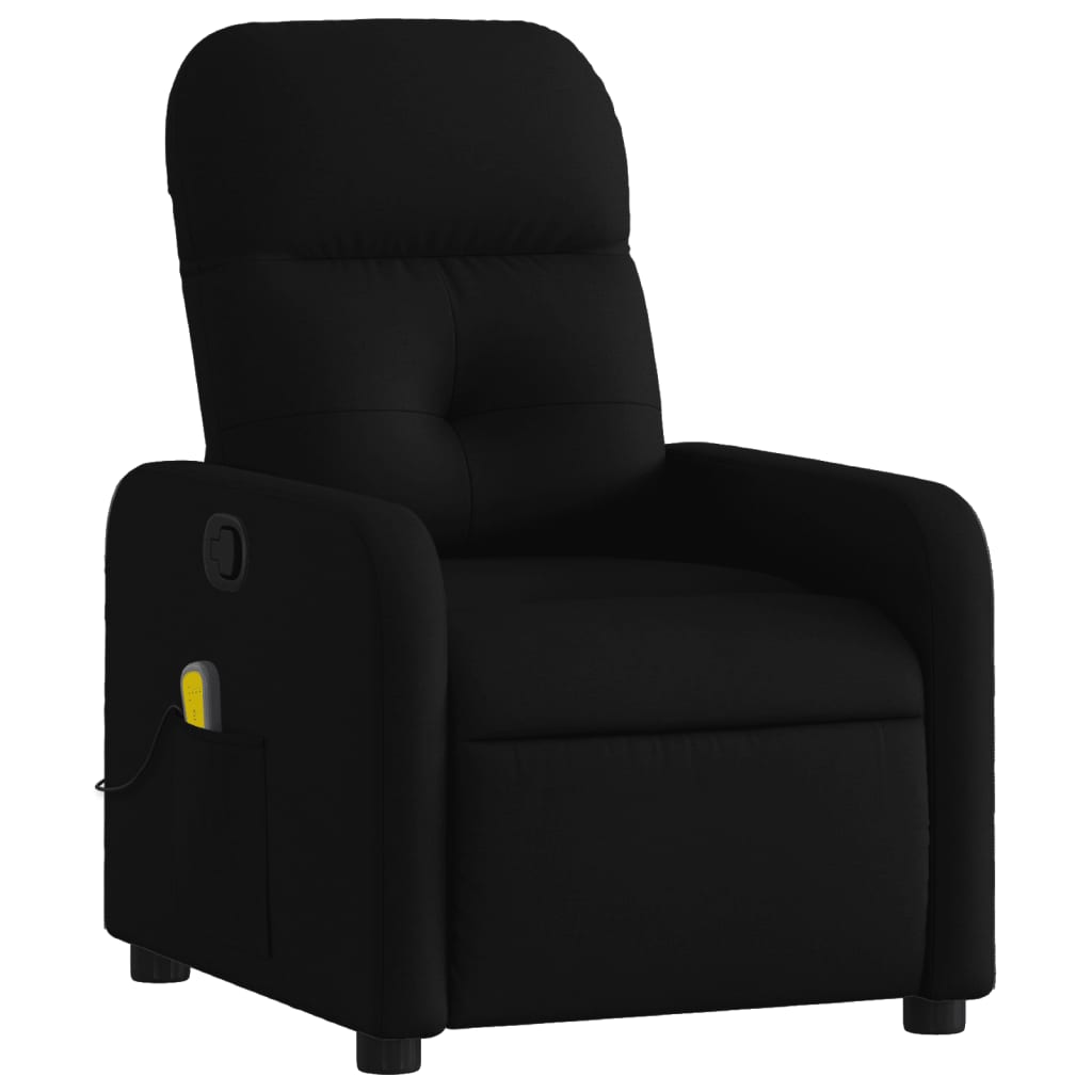 Chaise de massage en tissu noir inclinable