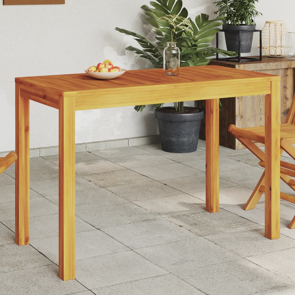 Vetonek Mesa de comedor de jardín madera maciza de acacia 110x55x75 cm