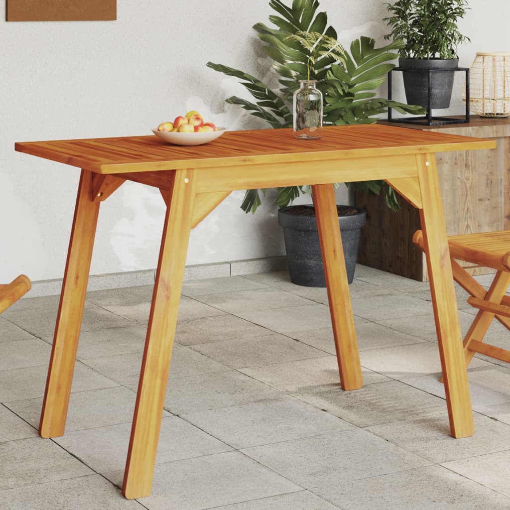 Vetonek Mesa de comedor de jardín madera maciza de acacia 110x56x75 cm