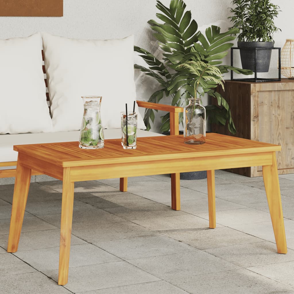 Vetonek Mesa de comedor de jardín madera maciza de acacia 100x55x45 cm