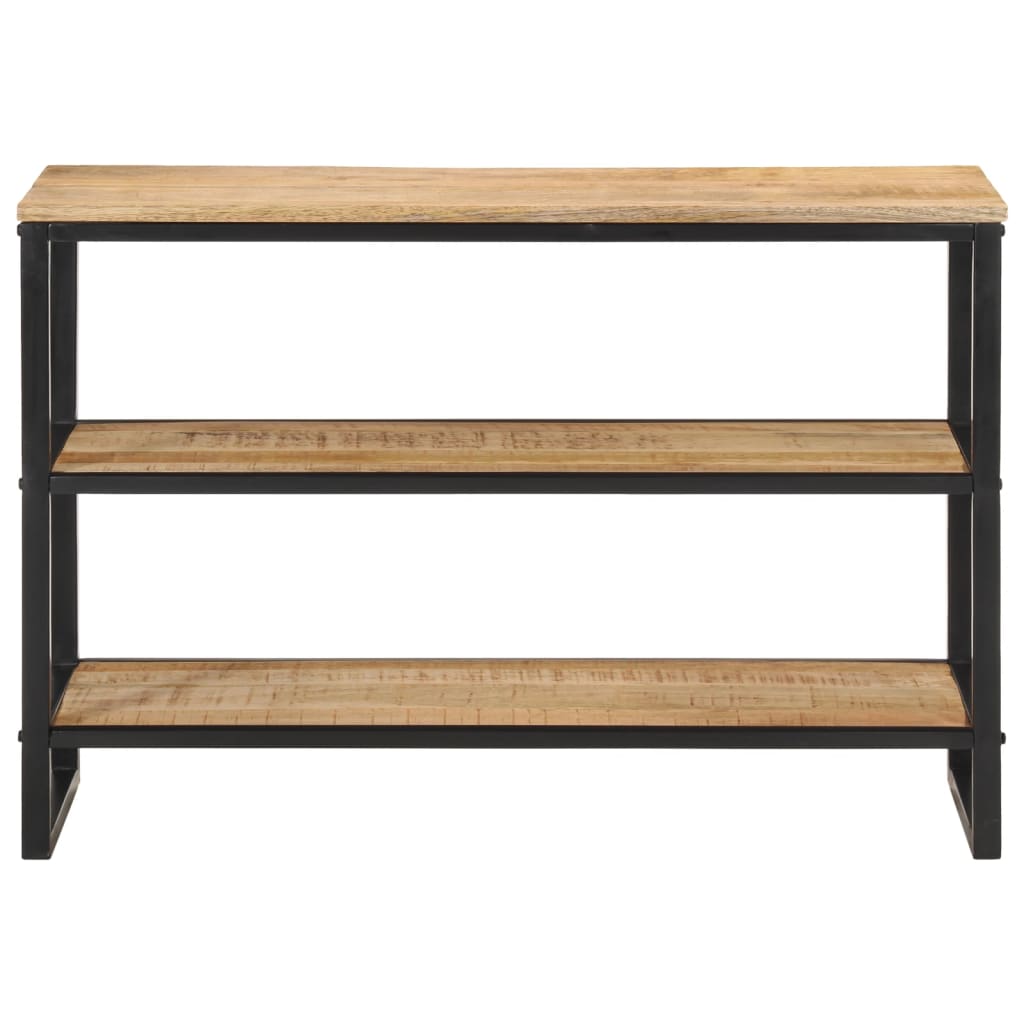 Mesa consola madera maciza de mango rugosa 100x35x70 cm - Vetonek