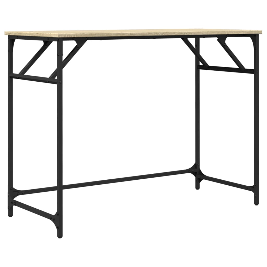 Bureau en dérivé du bois et acier en chêne Sonoma 100x45x76 cm V5635 Vetonek