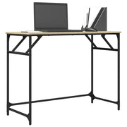 Bureau en dérivé du bois et acier en chêne Sonoma 100x45x76 cm V5635 Vetonek