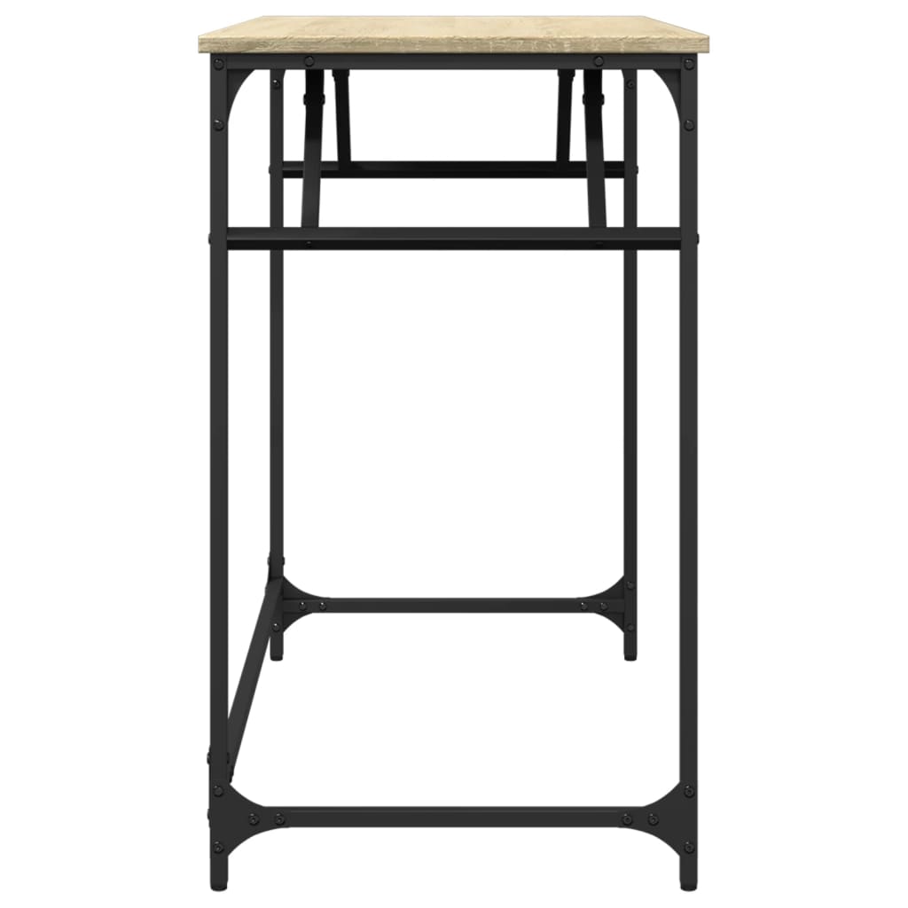 Bureau en dérivé du bois et acier en chêne Sonoma 100x45x76 cm V5635 Vetonek