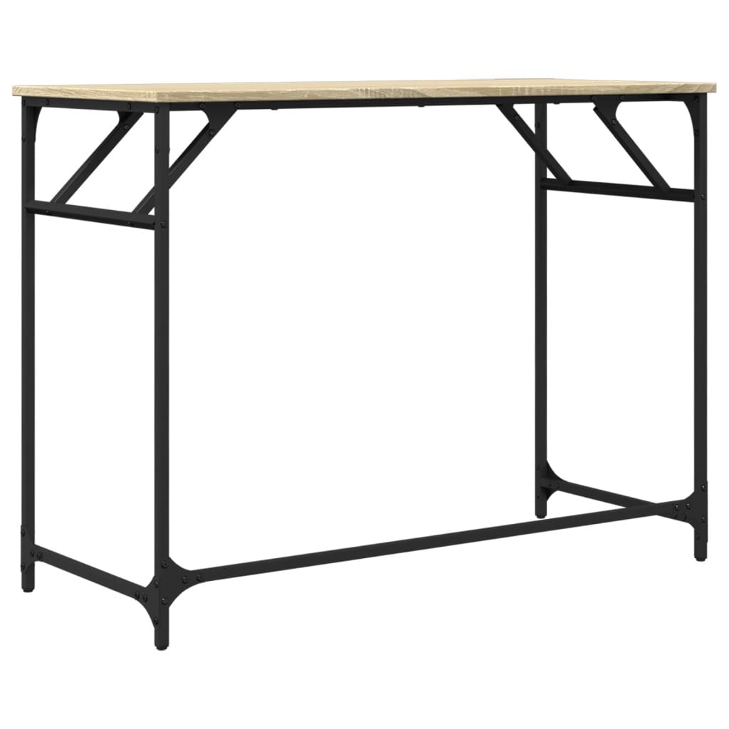 Bureau en dérivé du bois et acier en chêne Sonoma 100x45x76 cm V5635 Vetonek