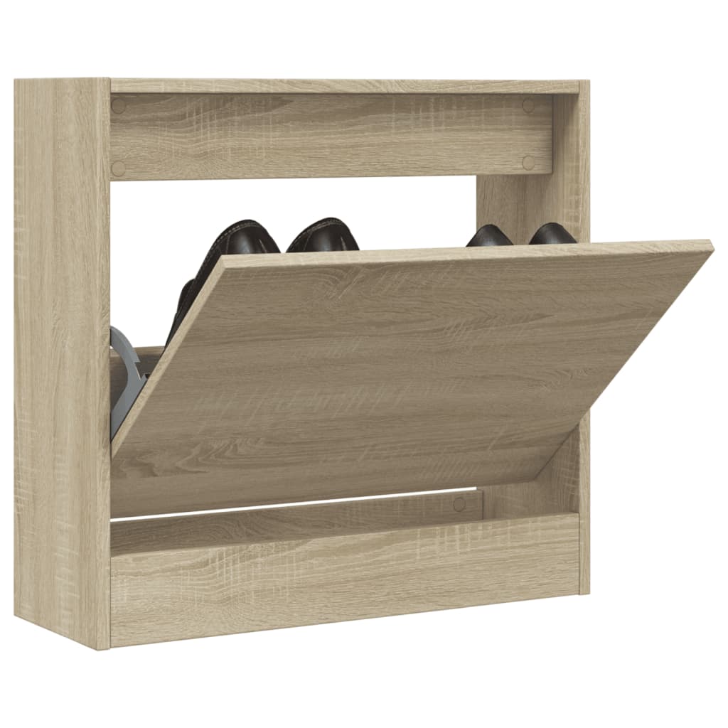 Vetonek Zapatero de madera de ingeniería roble Sonoma 60x21x57 cm