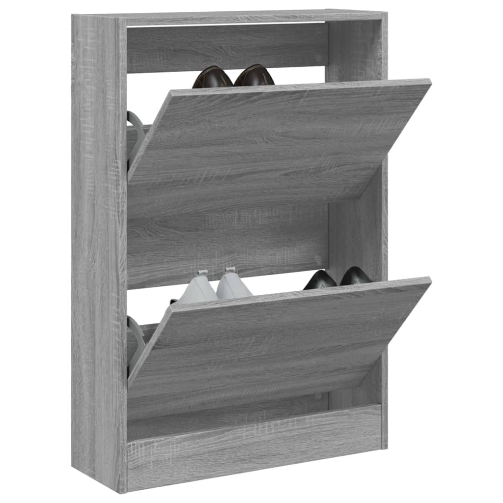 Vetonek Zapatero madera de ingeniería gris Sonoma 60x21x87,5 cm