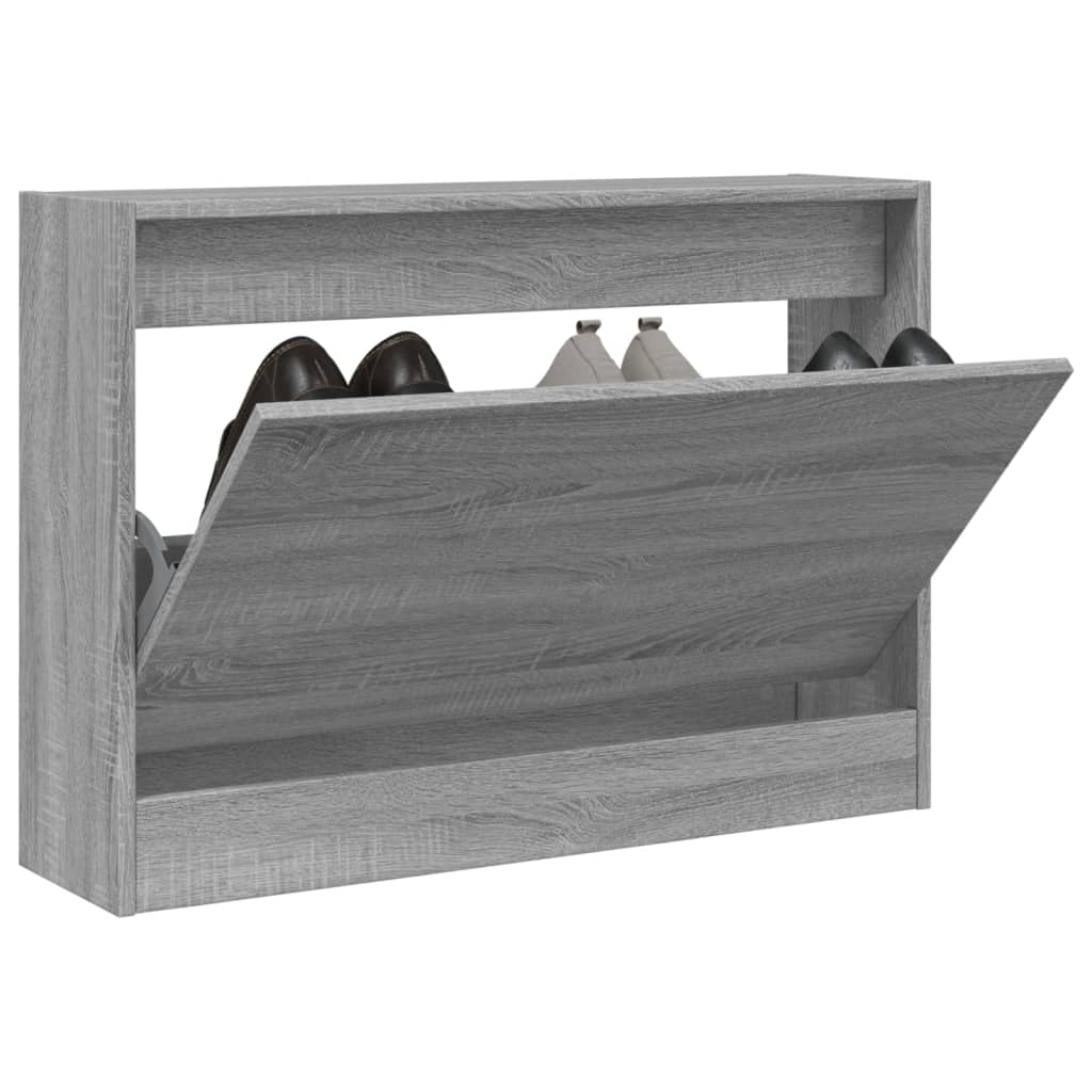 Vetonek Zapatero de madera de ingeniería gris Sonoma 80x21x57 cm