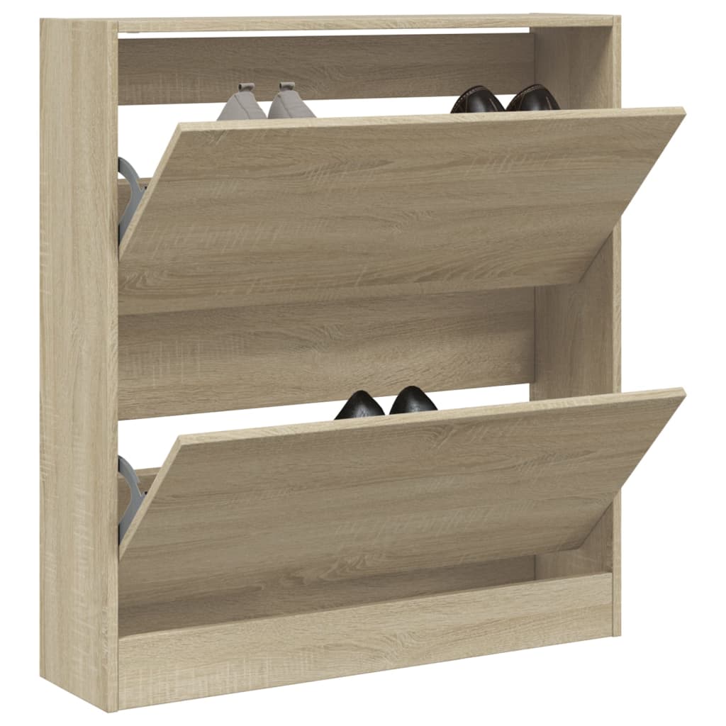 Vetonek Zapatero de madera de ingeniería roble Sonoma 80x21x87,5 cm