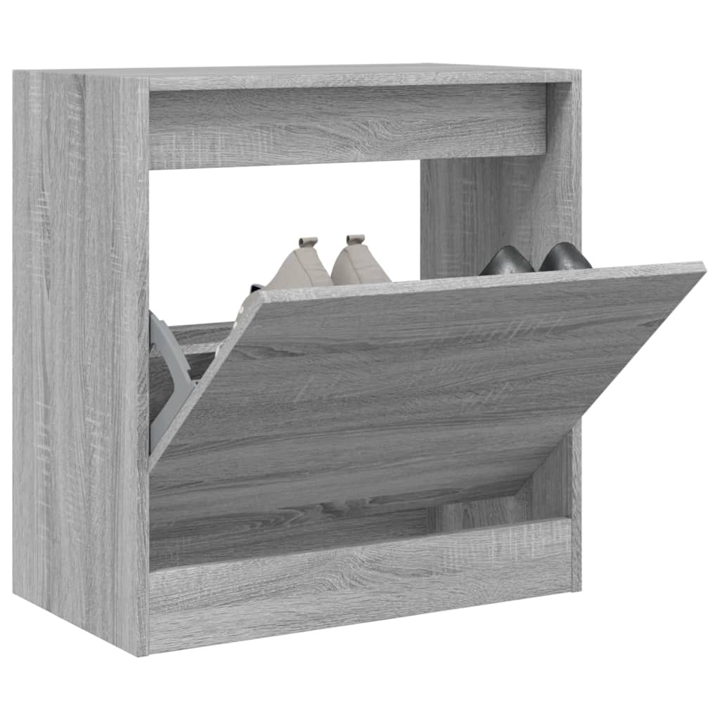 Vetonek Zapatero de madera de ingeniería gris Sonoma 60x34x63,5 cm