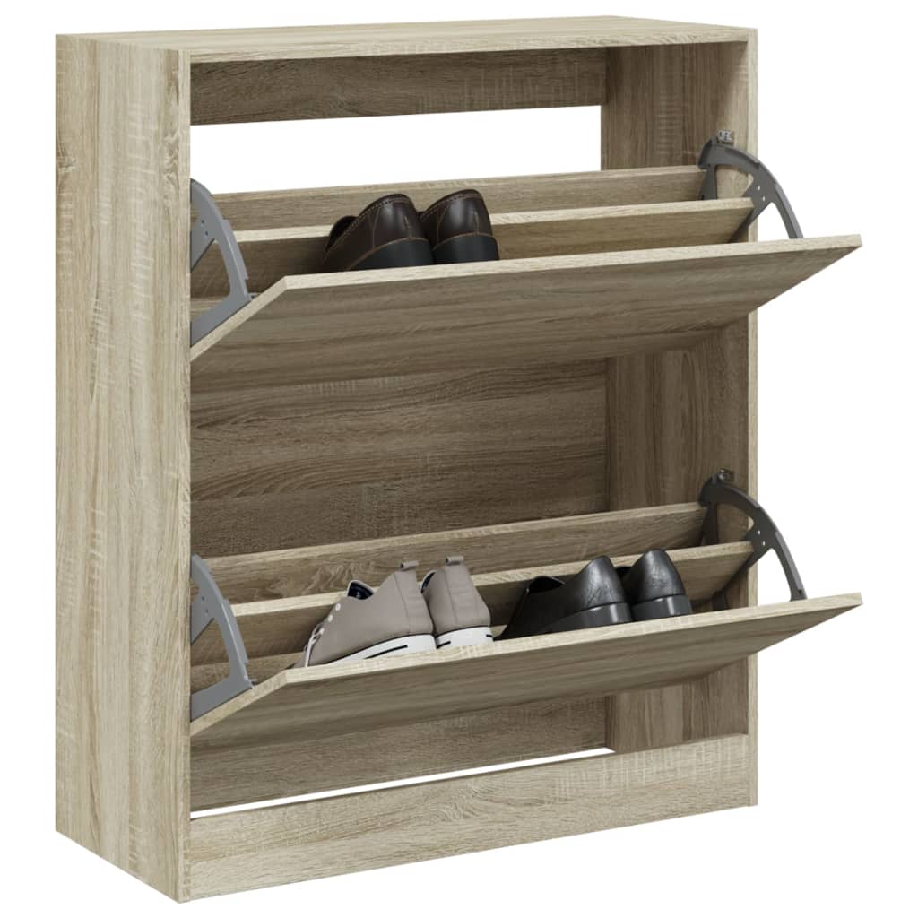 Vetonek Zapatero de madera de ingeniería roble Sonoma 80x34x96,5 cm