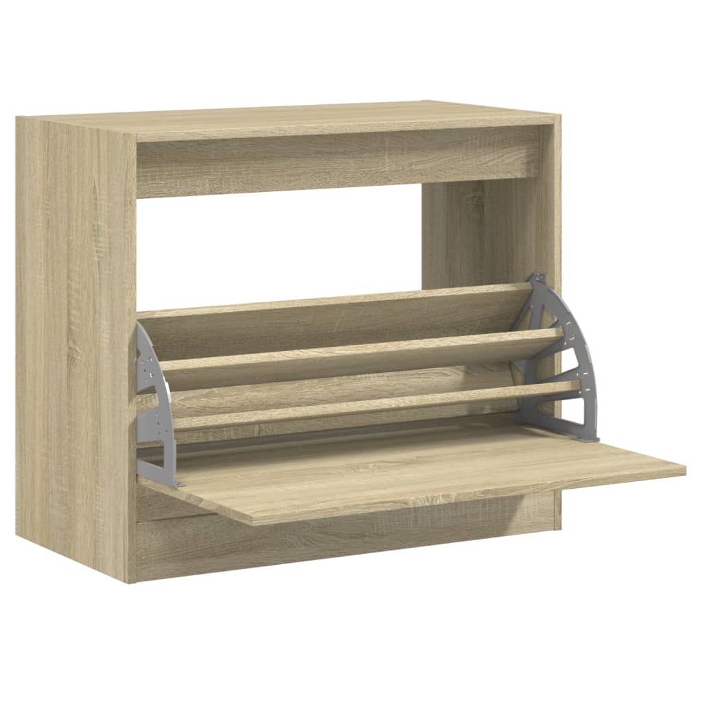 Zapatero de madera de ingeniería roble Sonoma 80x42x69 cm