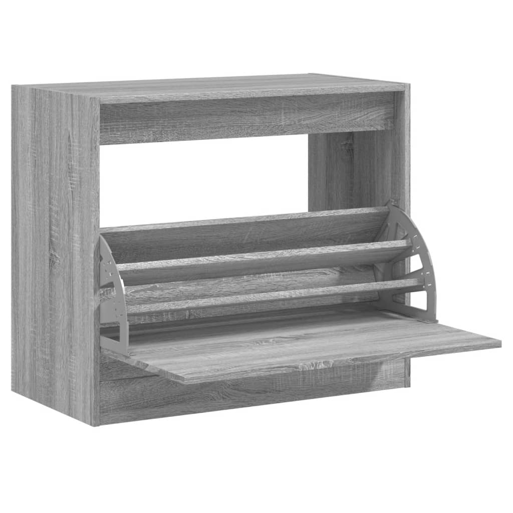 Sonoma Grey Engineering de madeira zapater 80x42x69 cm