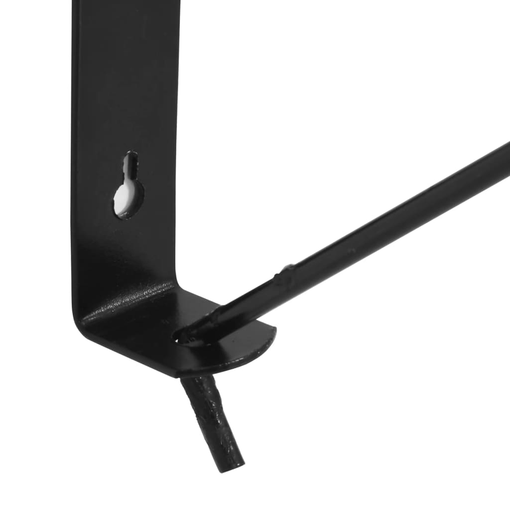 Chair support wall mount folding black iron V4286 Vetonek