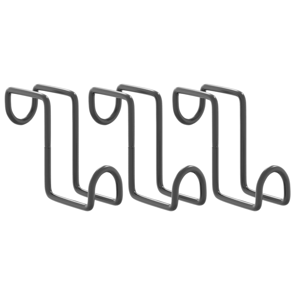 Appendiabiti Vetonek per appendere fascette fermacavi 3 unità in acciaio nero