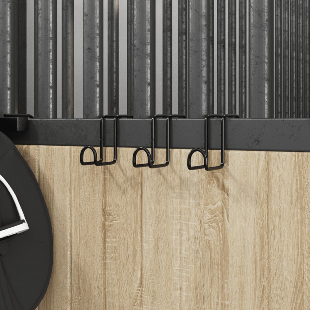 Appendiabiti per appendere fascette per cavi 3 unità in acciaio nero v4569 Vetonek