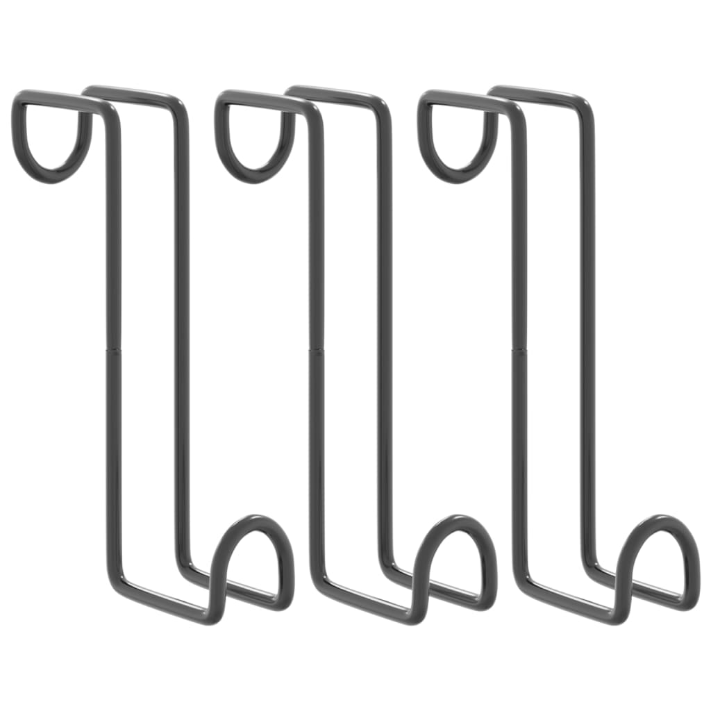 Appendiabiti Vetonek per appendere fascette fermacavi 3 unità in acciaio nero