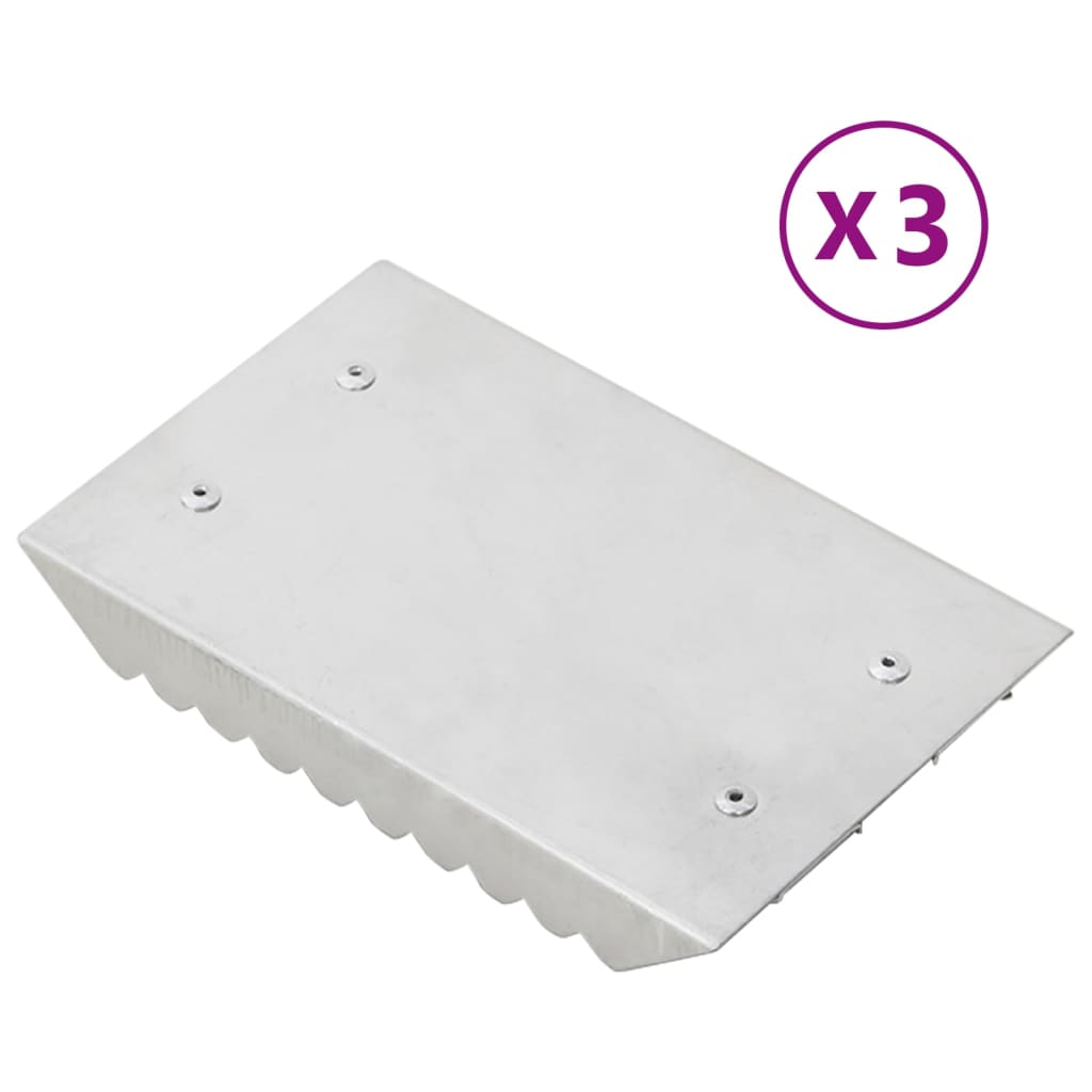 Vetonek Rascadera almohaza 3 unidades aluminio plateado