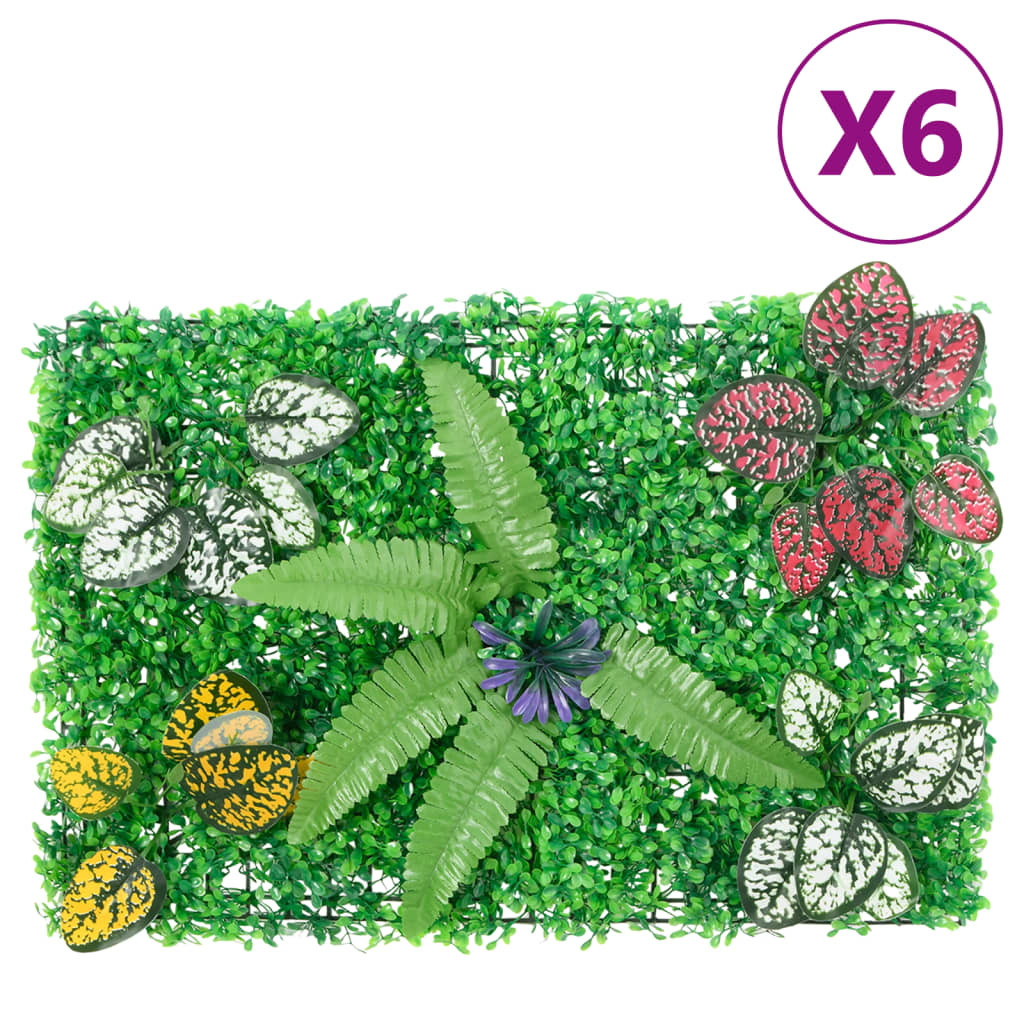  Vetonek Valla de plantas artificiales 6 uds verde 40x60 cm