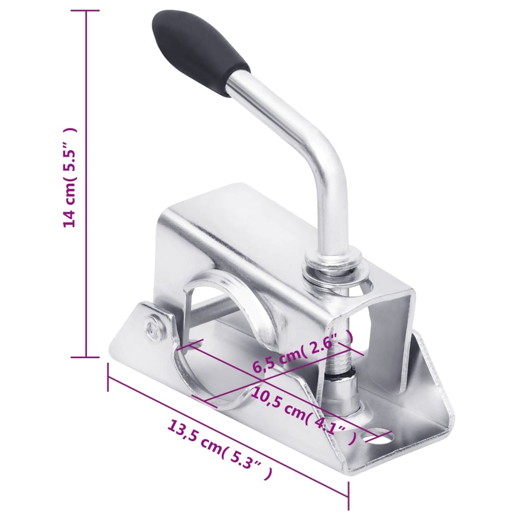 TEACK WHEE 2 TUBI Supporto 2 morsetti divisi 60 mm