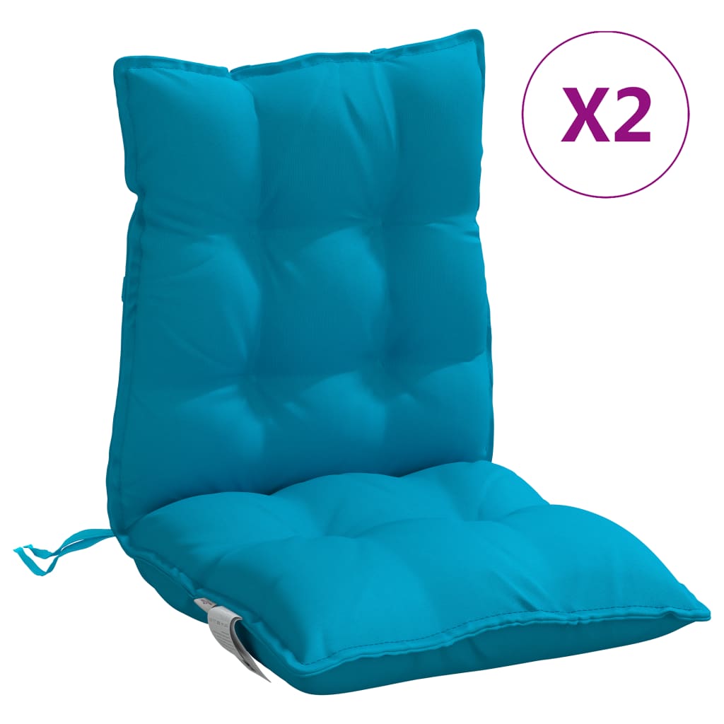 Cojines para silla respaldo bajo 2 uds tela Oxford azul claro