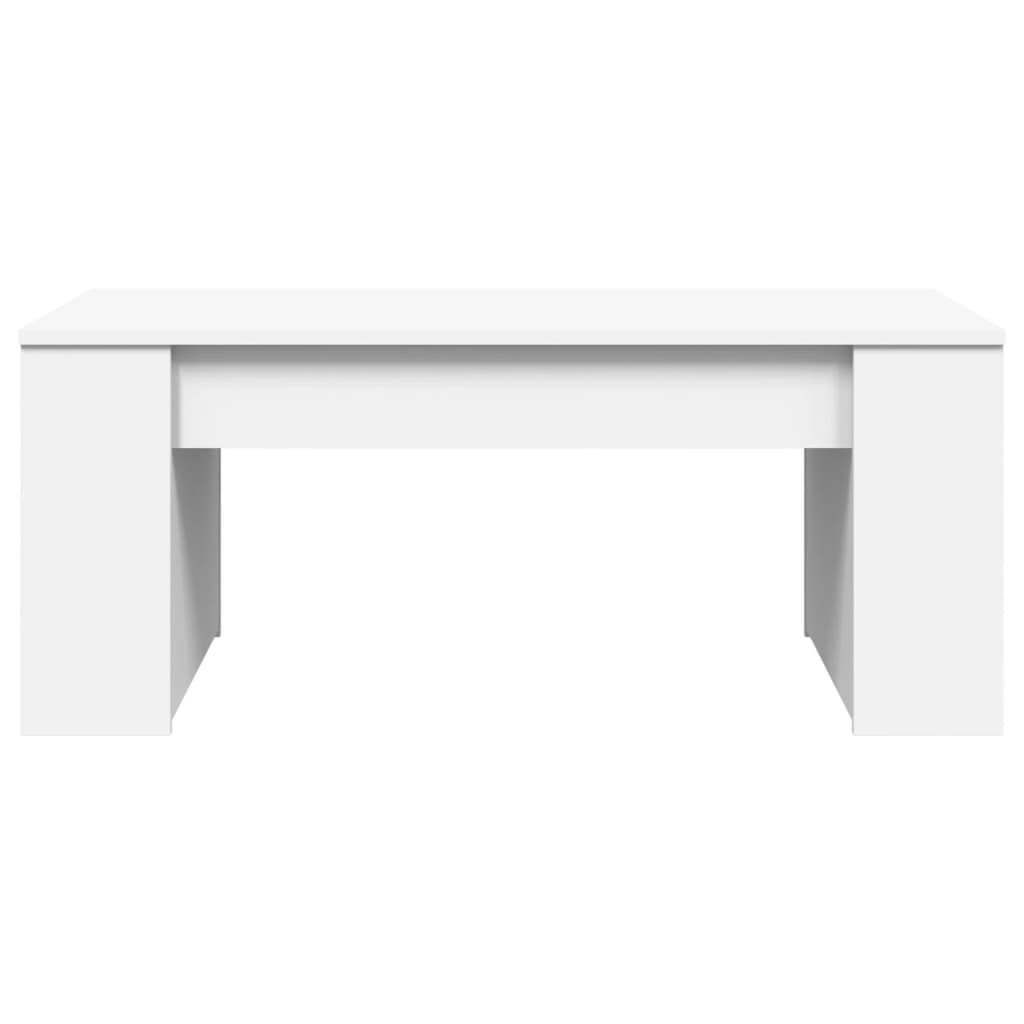 Mesa de centro madera de ingeniería blanco 102x55x42 cm V53