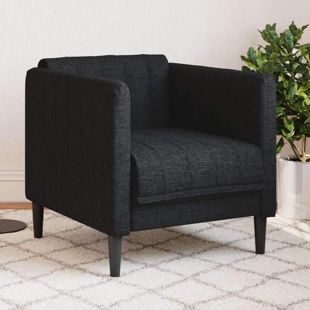 Vetonek Sillón de tela negro