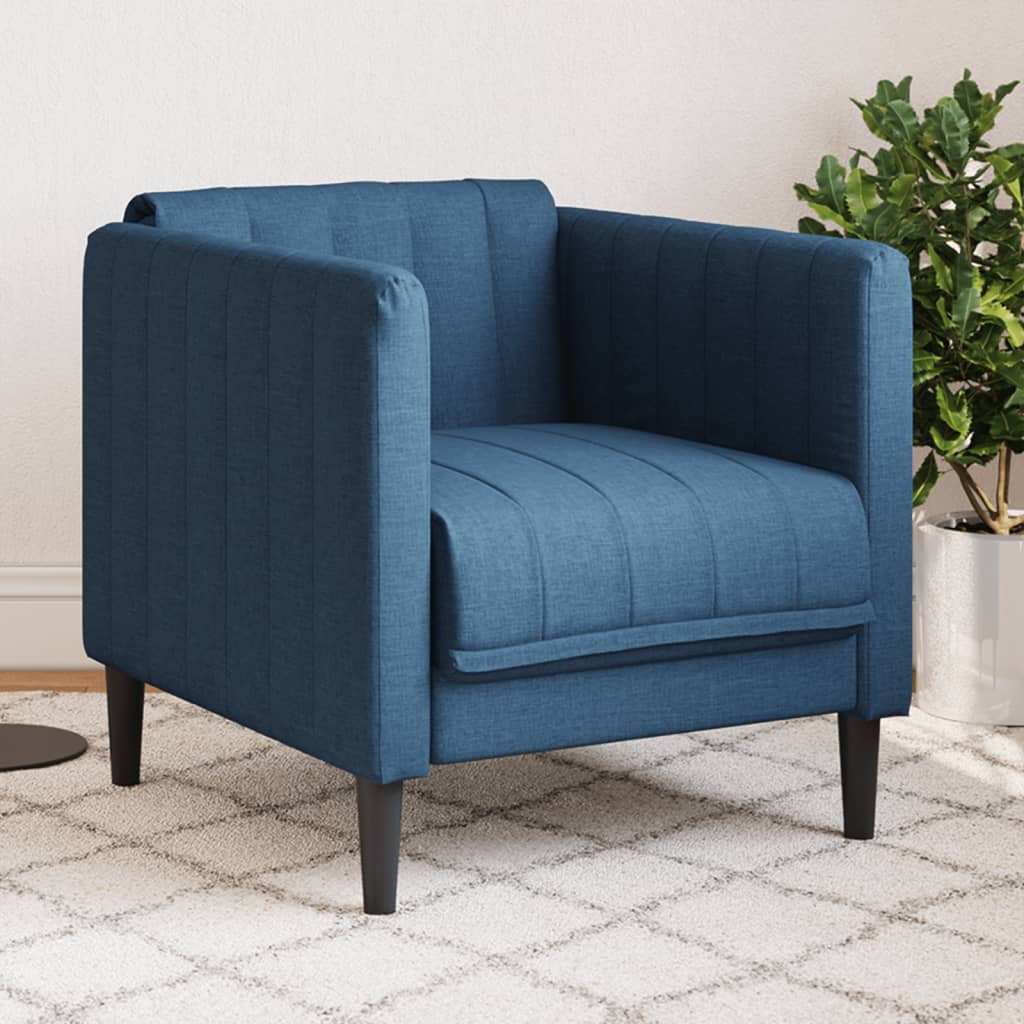 Vetonek Sillón de tela azul