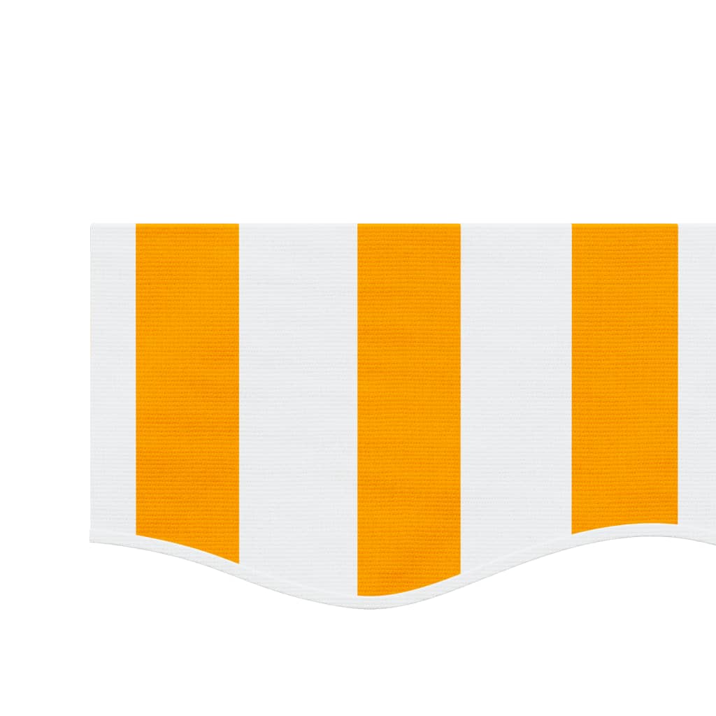 Tela de cenefa de toldo de repuesto rayas amarillo y blanco 5 m V5615 Vetonek