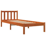 Estructura de cama sin colchón madera maciza marrón 90x190 cm - Vetonek