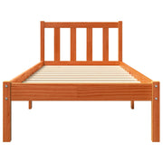 Estructura de cama sin colchón madera maciza marrón 90x190 cm - Vetonek
