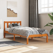 Estructura de cama sin colchón madera maciza marrón 90x190 cm v6216 Vetonek