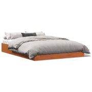 Estructura de cama sin colchón madera maciza marrón 135x190 cm v6445 - Vetonek