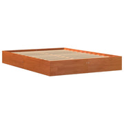 Estructura de cama sin colchón madera maciza marrón 135x190 cm v6445 - Vetonek