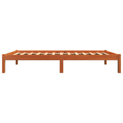 Estructura de cama sin colchón madera maciza marrón 75x190 cm v6520 - Vetonek