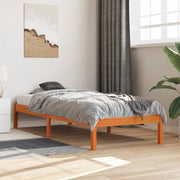 Estructura de cama sin colchón madera maciza marrón 75x190 cm v6520 Vetonek