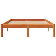 Estructura de cama sin colchón madera maciza marrón 120x190 cm v6582 - Vetonek