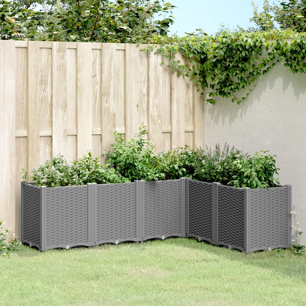 Vetonek Jardinera PP gris claro 160x120x53 cm