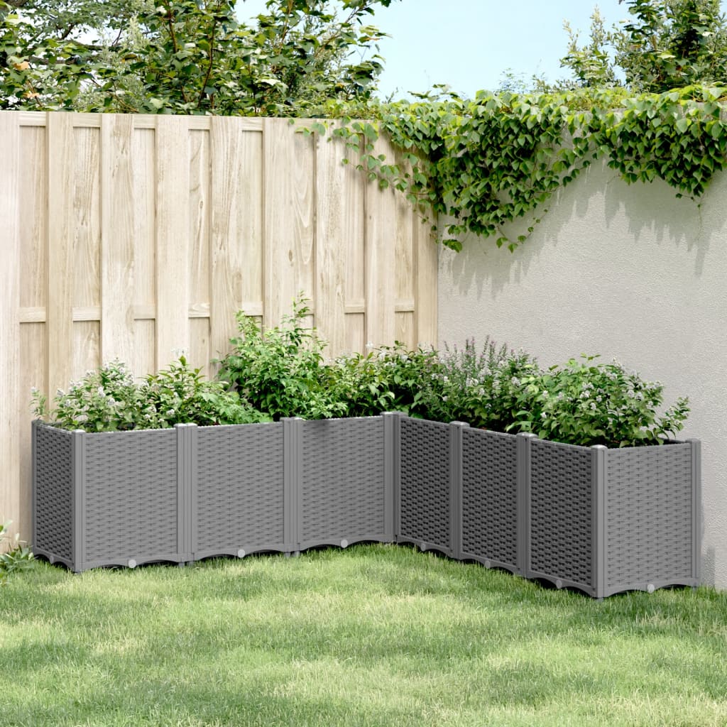 Vetonek Jardinera PP gris claro 160x160x53 cm