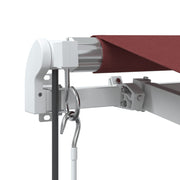Automatic retractable awning with burgundy LED lights 400x300 cm V2798 Vetonek