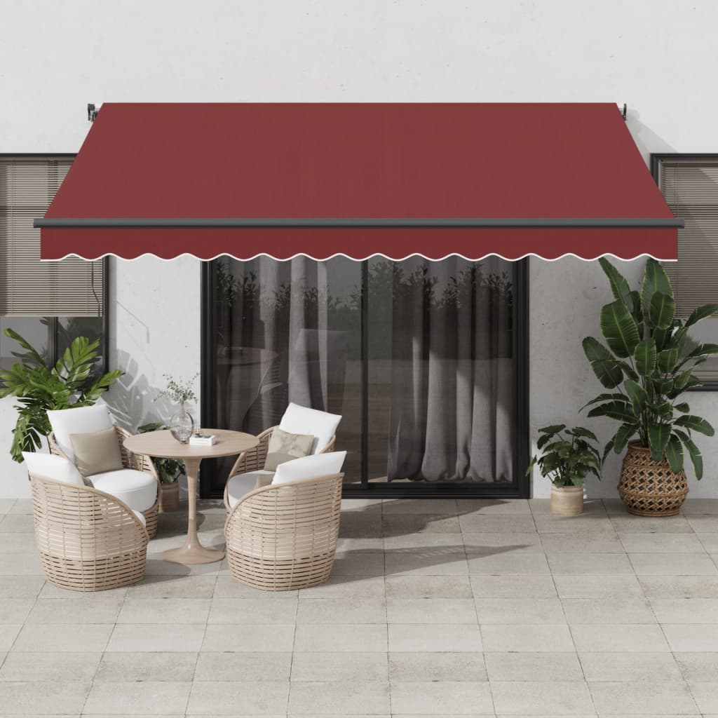 Vetonek Toldo retráctil automático color burdeos 400x350 cm