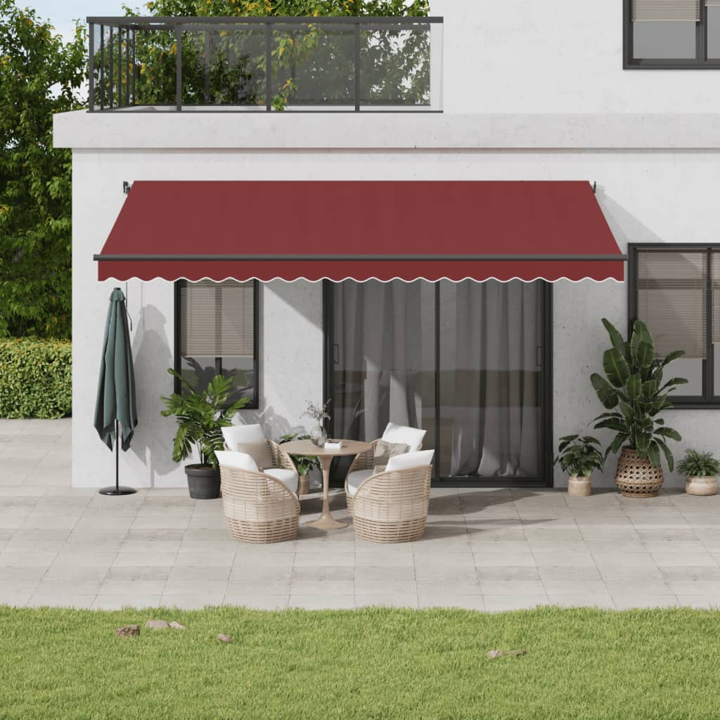 Vetonek Toldo retráctil automático burdeos 500x350 cm