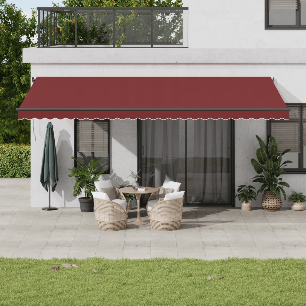 Vetonek Toldo retráctil automático burdeos 600x350 cm