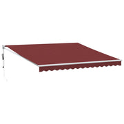 Burgundy automatic retractable awning 400x300 cm V6093 Vetonek