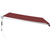 Burgundy automatic retractable awning 400x300 cm V6093 Vetonek